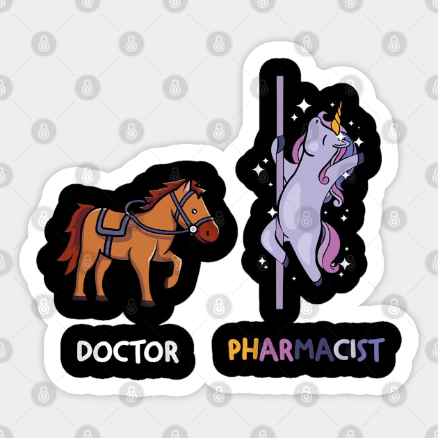 Doctor Vs Pharmacist Unicorn Dancing Sticker by swissles